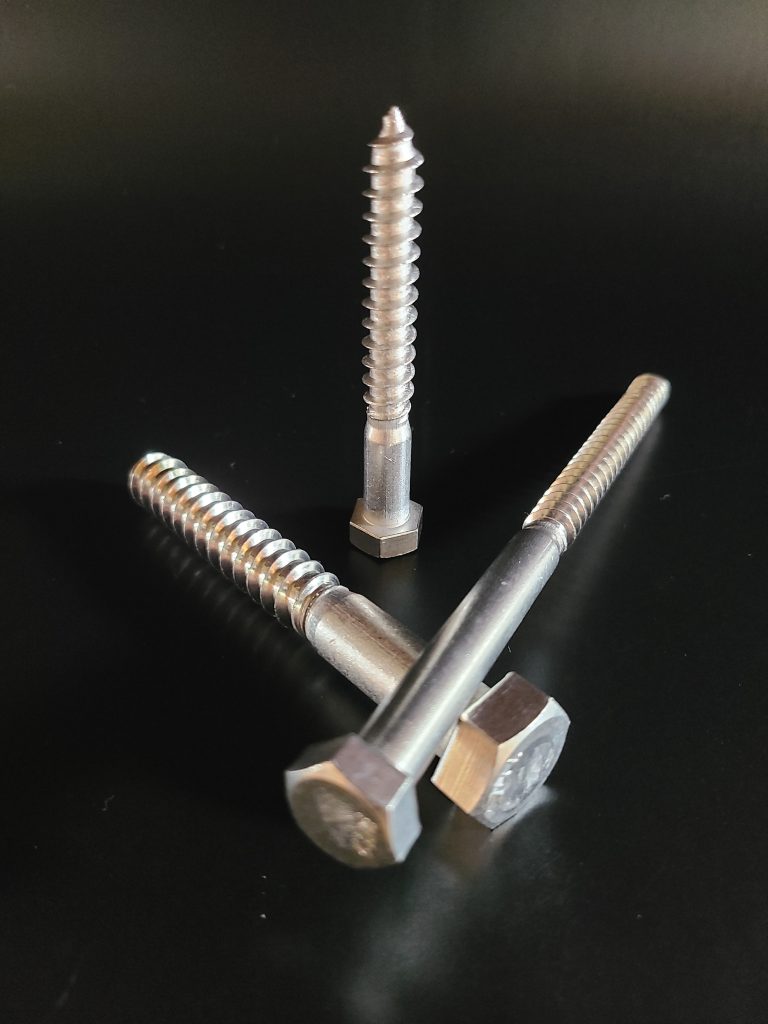 2 HEX HEAD LAG SCREWS