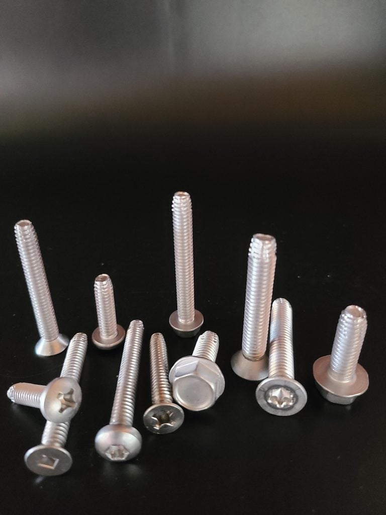 3 THREAD CUTTING SCREWS INDENTED HEX WASHER SQUARE SIX LOBE PHIILIPS DRIVE